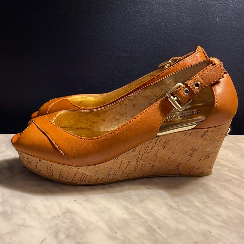 MICHAEL Michael Kors Wedge Peep Toe Heels
